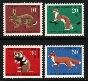 OPC 1967 Alemania Animales Semi-Postal Set Sc#B422-5 Mi#529-532 Estampillada sin montar o nunca montada 46567 - Imagen 1 de 1