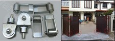 WELD-ON HEAVY BI-FOLD GATE ROLLER & HINGES 6PCS/SET (BFGR8X2)