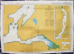 Gráfico de mapa vintage Admiralty 4965 Burrard Inlet Vancouver Harbour Eastern Portion - Imagen 1 de 11