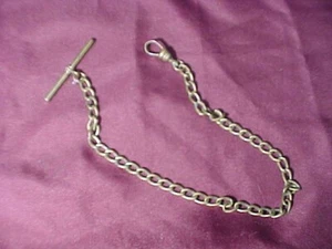 Early 20thc VICTORIAN Era WATCH CHAIN 10" Signed - Picture 1 of 1