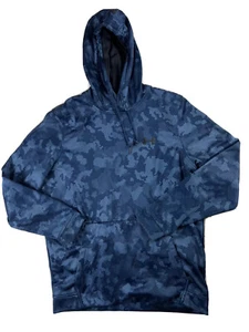 Under Armour Coldgear Camo Hooded Loose Sweatshirt Size M Blue Style 1321736 - Picture 1 of 5