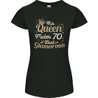 70Th Birthday Queen Seventy Years Old 70 Womens Petite Cut T-Shirt