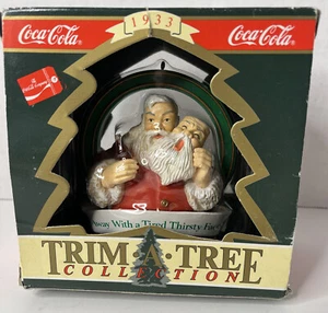 Coca Cola Trim A Tree Collection 1933 Away With A Thirsty Face Christmas Santa - Picture 1 of 7