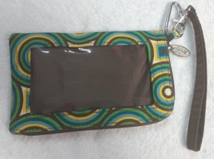 6.5" x 4" Charm 14 New York Debra Valencia ID Wristlet Colorful Circular Pattern - Picture 1 of 7