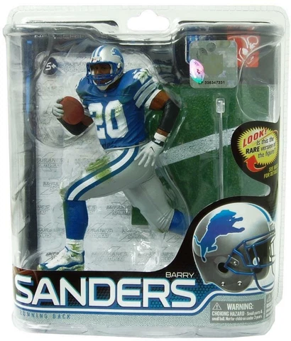 Barry Sanders Detroit Lions McFarlane Action Figure NIB NFL Series 28 Football Cover