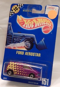 Ford Aerostar Van Hot Wheels 1991-151 Blue Card Speed Points Retired 1995 - Picture 1 of 4