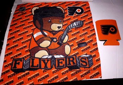 Philadelphia Flyers Bear Rally Towel & Flyers Drink Koozie - WinCraft - Good - Image 1 of 4