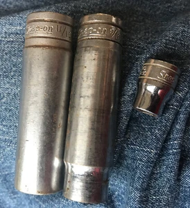 SNAP ON 3/8" drive Shallow 6 point FS-121, 11/16 Deep S-221, 9/16 S-181 Sockets - Picture 1 of 5