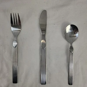 Vintage Delta Airlines AMKO Utensil Set Knife Fork And Spoon Aviation Silverware - Picture 1 of 8