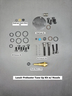 Waste Oil Heater Parts LANAIR Preheater Tune Up Kit w/Nozzle fits HI 180 / 260