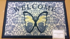 KITCHEN ACCENT RUG (nonskid) (17" x 28") BUTTERFLIES, WELCOME by EE - Picture 1 of 6