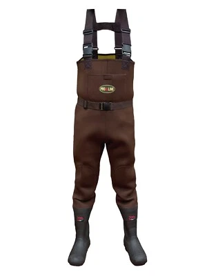 Proline 3,5 мм коричневый неопреновый загрузки ноги болотные сапоги мужчин, зажим подошвы, размер 13 - Изображение 1 из 4