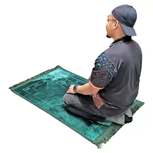 Alfombra de oración extra grande XL alfombra de lujo acolchada antideslizante de terciopelo suave alfombra cómoda - Imagen 1 de 8