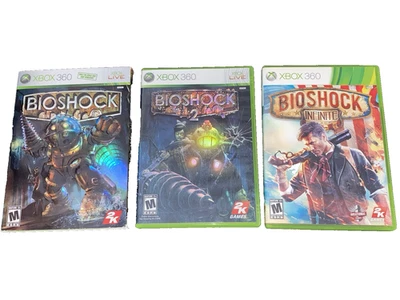BioShock 1 w/Slipcover + 2 + Infinite XBOX 360 Trilogy Game Bundle SET LOT - NM! - Image 1 of 4