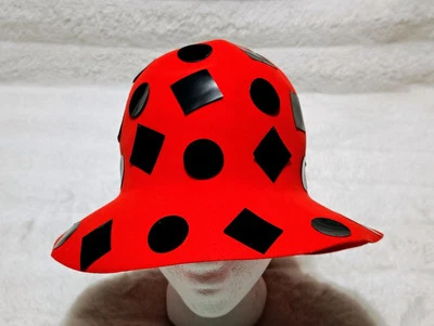 Sombrero de fieltro mini gamuza rojo Tally Ho vintage años 70 diseño raro 100 % lana Foto 1 de 4