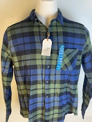 Camisa de Franela CLOUDVEIL MOUNTAINWORKS Para Hombres XXL Azul Marino-Verde a Cuadros L/S NUEVA NUEVA CON ETIQUETAS Foto 1 de 4