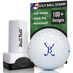 Ball Tatt - B Clubs Golf Ball Stamp Marker, Self-Inking Monogram Ball Stamper - Picture 1 of 5
