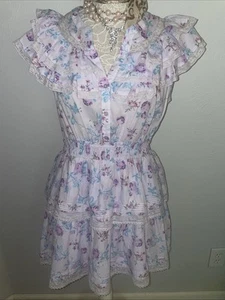 Love Shack Women's L LoveShackFancy Dress Floral Ruffle Garden Party SOLD OUT - Picture 1 of 14