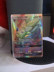 Pokemon Sylveon GX Guardians Rising Card 158/145 Secret Rare SM Rainbow Holo - Picture 1 of 2
