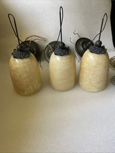 Pendant Lights Tech Lighting Buckingham Onyx Shades Set Of 3 Darkened Brass - Picture 1 of 19