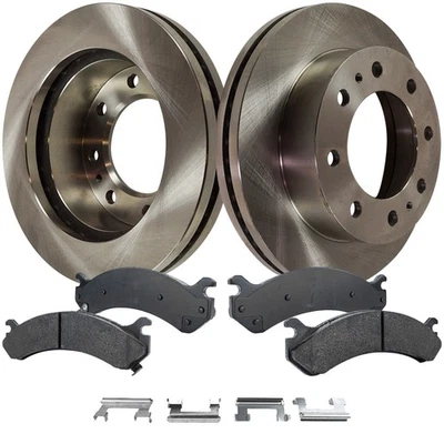 Kit de rotor y pastillas de freno de disco para Chevrolet Silverado 2500 HD 2001-2010 delantero Foto 1 de 4