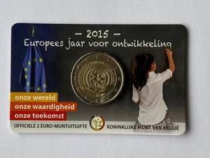 BELGIUM - 2 € Euro 2015 - European Year for Development, NL coincard, BU - Picture 1 of 2