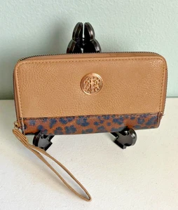 Tan and Brown Animal Print Women's Wristlet - Picture 1 of 4