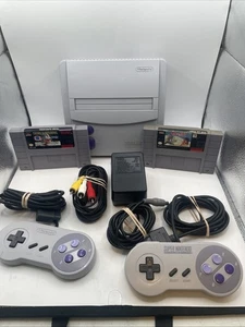 Consola Super Nintendo SNES JR SNS-101 Paquete Controladores Probados y Limpiados - Imagen 1 de 12