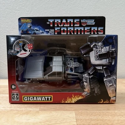 Transformers Autobot x Back to the Future Delorean BTTF Gigawatt Hasbro NEW - Image 1 of 4
