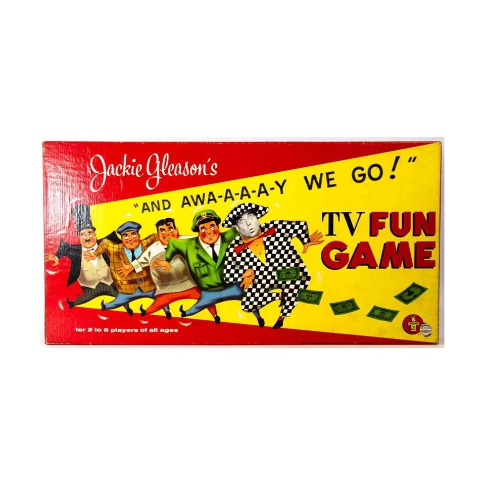 Boardgame Jackie Gleason's "And Awa-a-a-a-y We Go!" TV Fun Game Box Fair/VG+ - Image 1 of 1