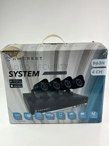 USED - Amcrest AMDV960H4-4B 4CH Bullet Security System, items sold as is - Picture 1 of 24