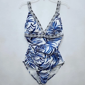 Tommy Bahama Wedel V-Ausschnitt Bauch Kontrolle Einteiler Badeanzug Größe 10 - Bild 1 von 17