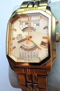 Orient Watch College Perpetual Multi Year Calendar Automatic Watch Mens - Picture 1 of 10