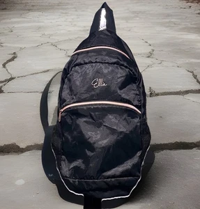 Zaino compatto in nylon leggero Ellie colore nero con rosa e oro - Foto 1 di 10