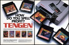 TENGEN / NINTENDO System__Original 1989 Trade print AD / game promo__NES