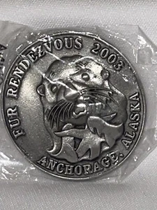 2003 Fur Rendezvous Archorage Alaska Otter Pewter Pin - Picture 1 of 3