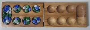 Mancala - Real Wood Folding Set with Multicolor Stones - Picture 1 of 9