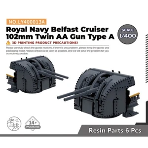 Pieza de actualización modelo Yao's 1/400 Royal Navy 102 mm/45 QF HA MkXV pistola doble AA tipo A - Imagen 1 de 2