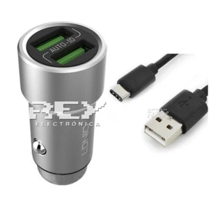 Cargador Mechero Coche 2 USB 3.6 A con Cable USB 3.1 Entrega 48/72h d322/v341 - Imagen 1 de 3