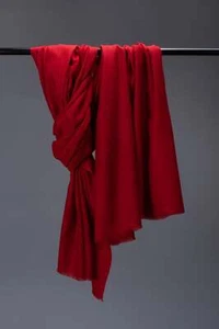 Rote handgesponnene Pashmina - Bild 1 von 3