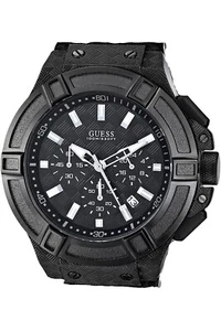 GUESS STEEL W0408G1,Men's Rigor Chronograph,MISSING STRAP,Screw Crown,100m WR - Picture 1 of 3