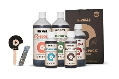 BIOBIZZ Starters Pack, Düngerset Grow + Bloom + Topmax 100% organischer Dünger