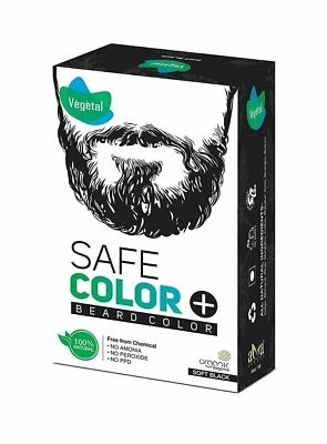 Certified Organic Chemical & Allergy Free Bio Natural Beard Hair Black Color USA - Image 1 of 4
