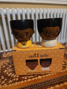 Brand New Boxed Sass And Belle Ezra And Chantelle Egg Cups - Picture 1 of 4
