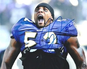 Ray Lewis Autographed Baltimore Ravens 8x10 Photo with COA/Matching Hologram - Picture 1 of 1