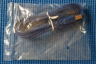 KABEL BLAU DRUCKER VERBINDUNGSKABEL PC COMPUTER NETZTEIL NETZKABEL VERBINDUNG - Bild 1 von 4