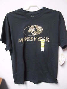 Mossy Oak Men's Black Graphic Short Sleeve T-Shirt Size XL - Picture 1 of 3