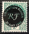 Local France 1944 overprint Rouen MNH