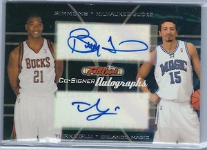 2006-2007 Topps Full Court Bobby Simmons/Hedo Turkoglu Co-Signer Autographs Card - Picture 1 of 2