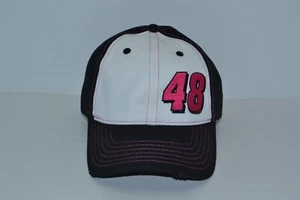 Nascar Jimmie Johnson Hat Cap #48 Living Beyond Breast Cancer Women's ADJ - Picture 1 of 14